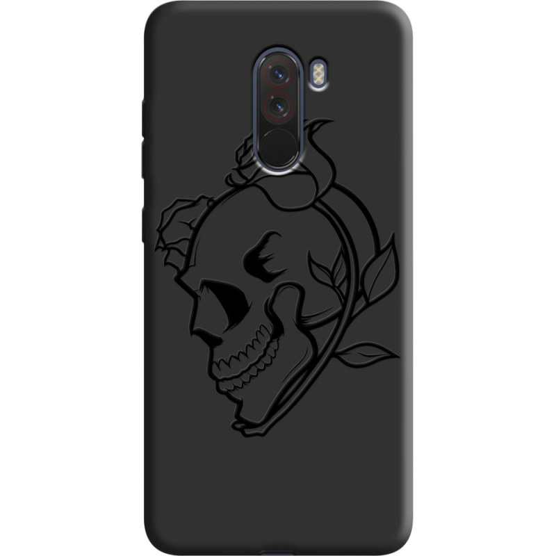 Черный чехол Uprint Xiaomi Pocophone F1 Skull and Roses