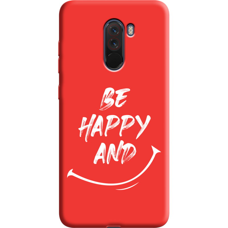 Красный чехол Uprint Xiaomi Pocophone F1 be happy and