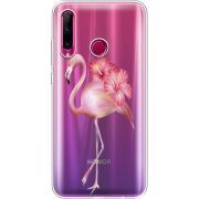 Прозрачный чехол Uprint Honor 10i Floral Flamingo