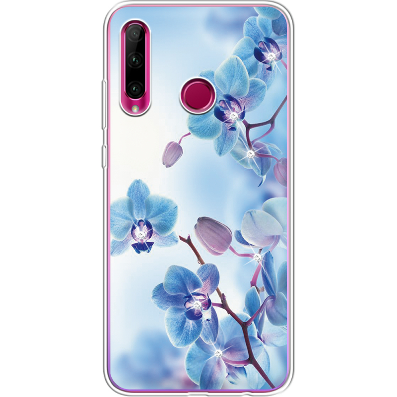 Чехол со стразами Honor 10i Orchids