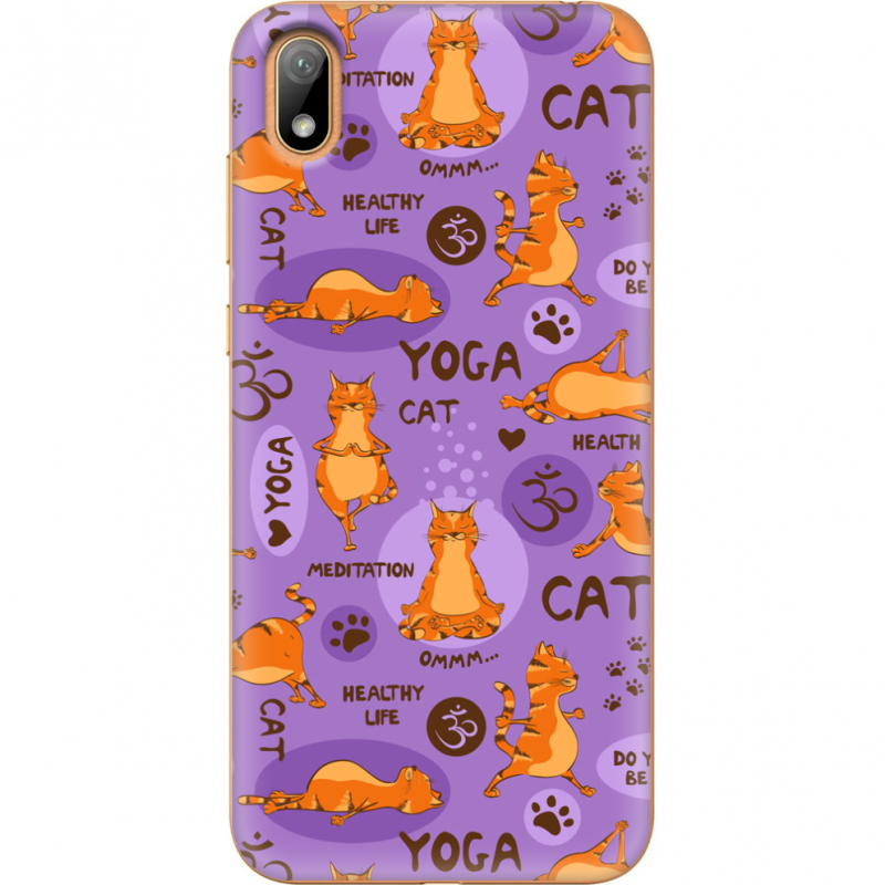 Чехол U-print Huawei Y5 2019 Yoga Cat