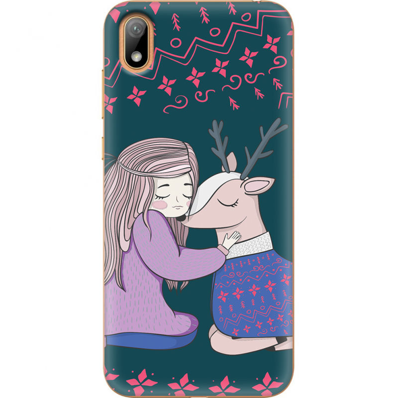 Чехол U-print Huawei Y5 2019 Girl and deer