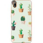 Чехол U-print Huawei Y5 2019 L-green Cacti