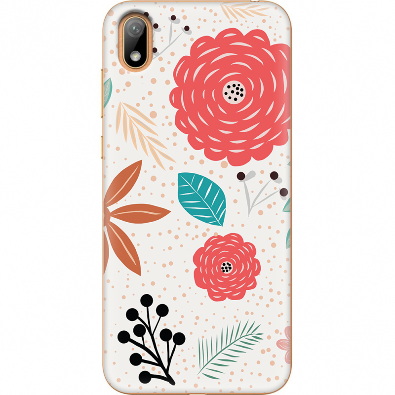 Чехол U-print Huawei Y5 2019 Line Flowers