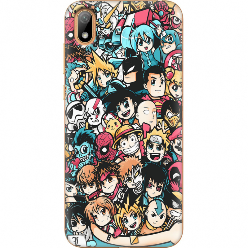 Чехол U-print Huawei Y5 2019 Anime Stickers