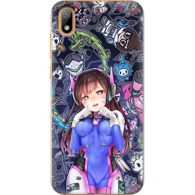 Чехол U-print Huawei Y5 2019 Overwatch D.VA