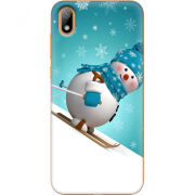 Чехол U-print Huawei Y5 2019 Skier Snowman