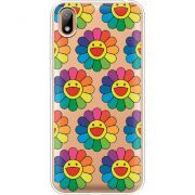 Прозрачный чехол Uprint Huawei Y5 2019 Hippie Flowers