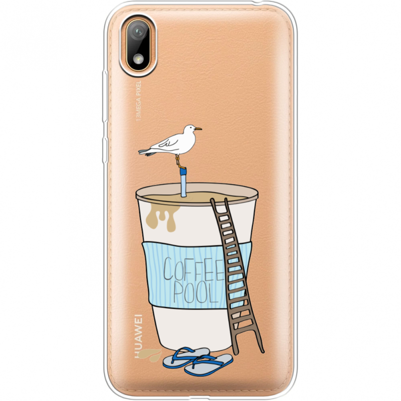 Прозрачный чехол Uprint Huawei Y5 2019 Segull in Cofee Pool