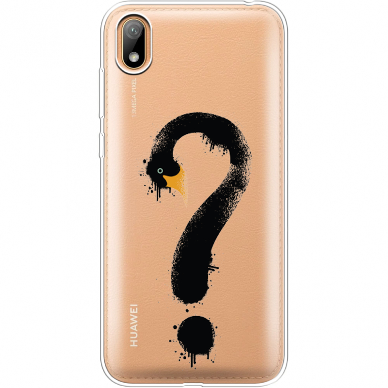 Прозрачный чехол Uprint Huawei Y5 2019 Swan question