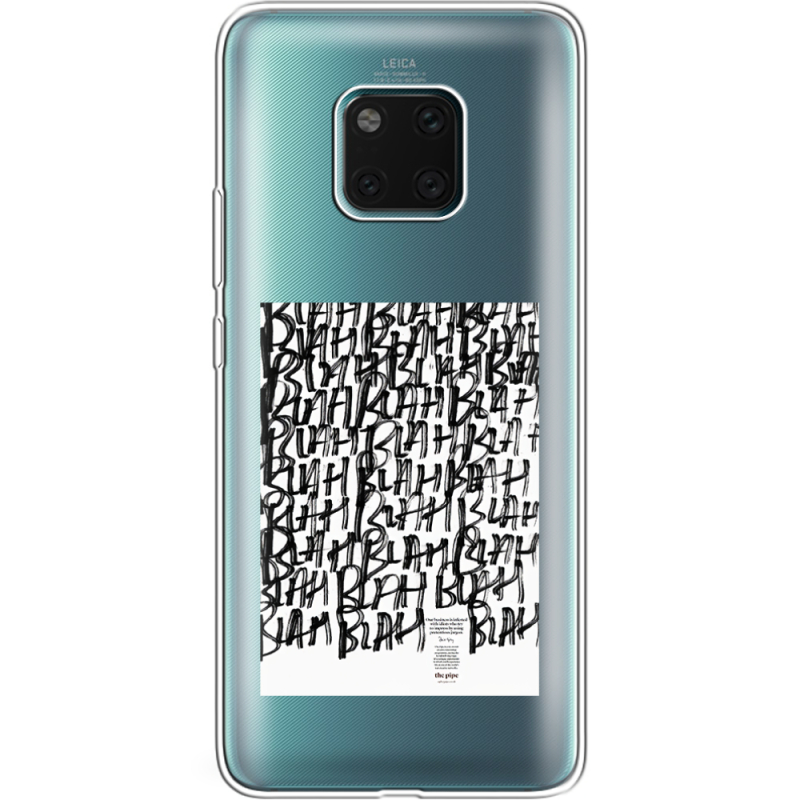 Прозрачный чехол Uprint Huawei Mate 20 Pro Blah Blah
