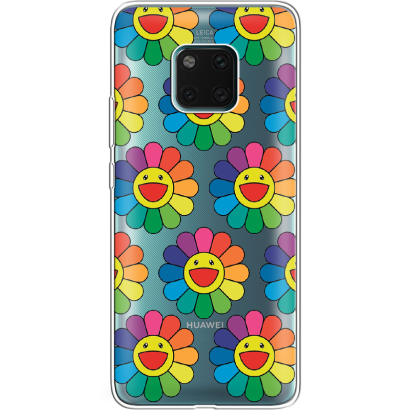 Прозрачный чехол Uprint Huawei Mate 20 Pro Hippie Flowers