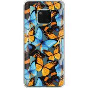 Прозрачный чехол Uprint Huawei Mate 20 Pro Butterfly Morpho