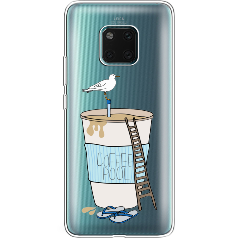 Прозрачный чехол Uprint Huawei Mate 20 Pro Segull in Cofee Pool