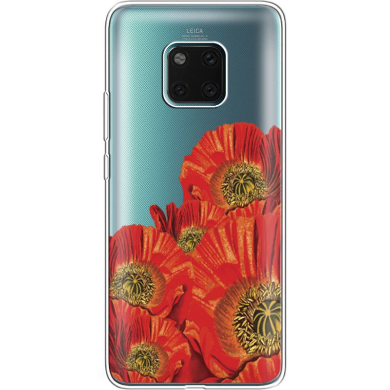 Прозрачный чехол Uprint Huawei Mate 20 Pro Red Poppies