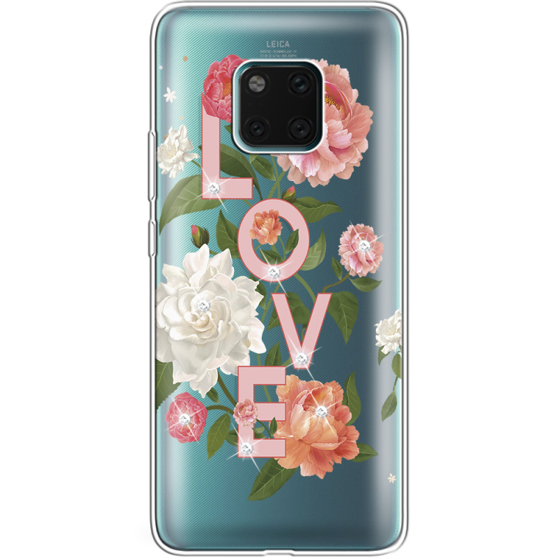 Чехол со стразами Huawei Mate 20 Pro Love