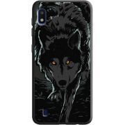 Черный чехол Uprint Samsung A105 Galaxy A10 Wolf