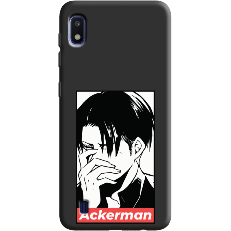 Черный чехол Uprint Samsung A105 Galaxy A10 Attack On Titan - Ackerman