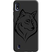 Черный чехол Uprint Samsung A105 Galaxy A10 Wolf