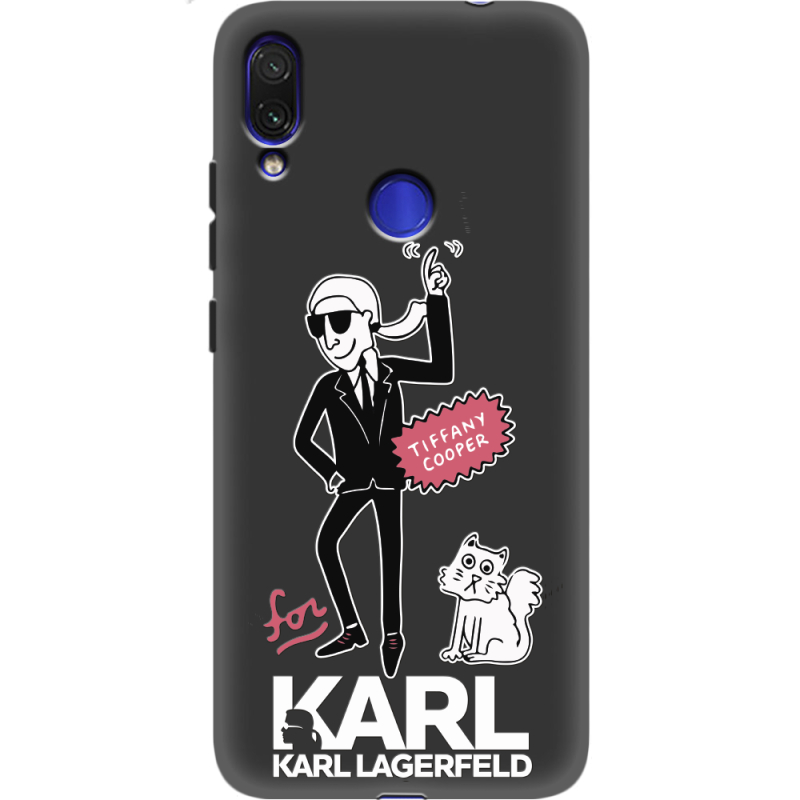 Черный чехол Uprint Xiaomi Redmi Note 7 For Karl