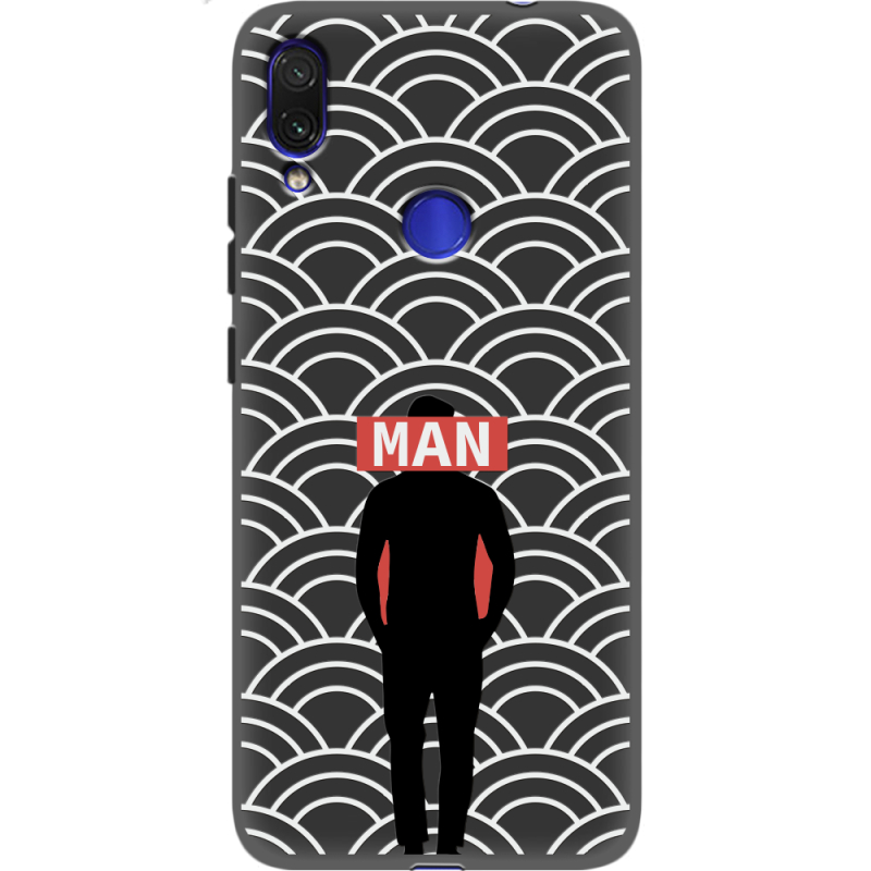 Черный чехол Uprint Xiaomi Redmi Note 7 Man Pattern