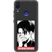 Черный чехол Uprint Xiaomi Redmi Note 7 Attack On Titan - Ackerman