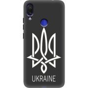 Черный чехол Uprint Xiaomi Redmi Note 7 Тризуб монограмма ukraine