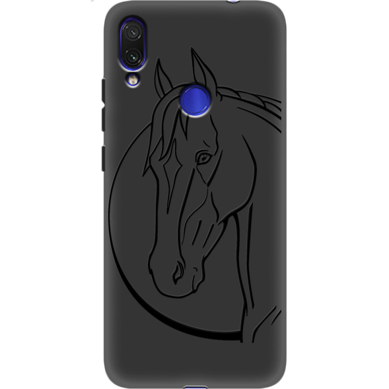 Черный чехол Uprint Xiaomi Redmi Note 7 Horse