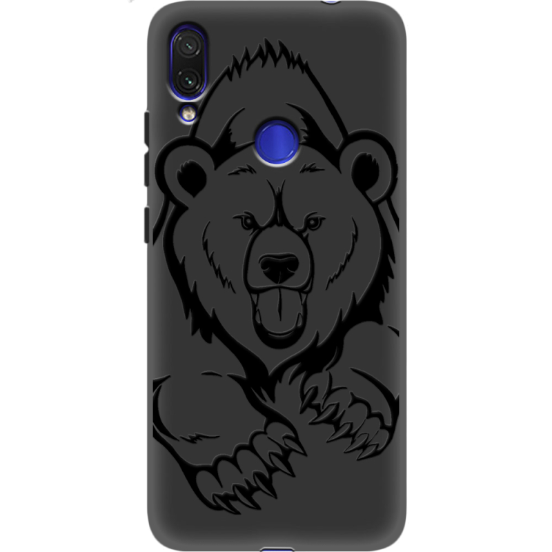 Черный чехол Uprint Xiaomi Redmi Note 7 Grizzly Bear