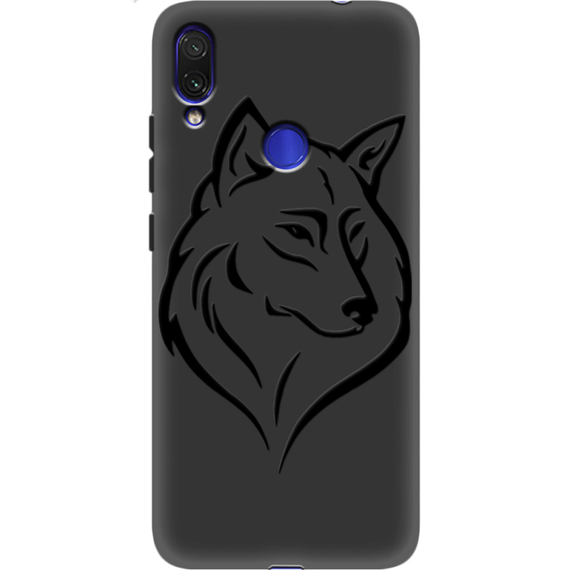 Черный чехол Uprint Xiaomi Redmi Note 7 Wolf