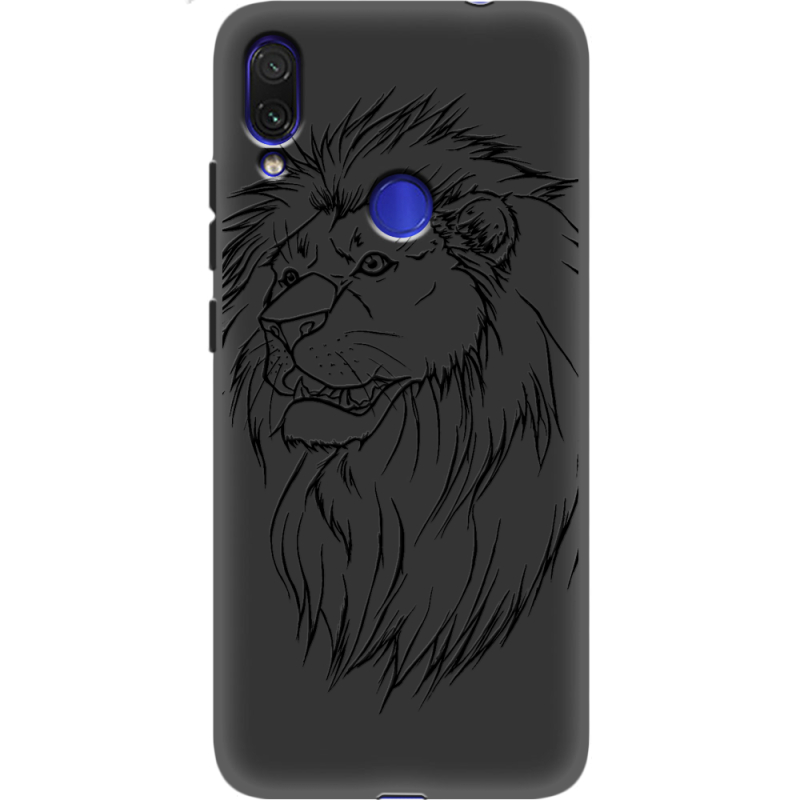 Черный чехол Uprint Xiaomi Redmi Note 7 Lion