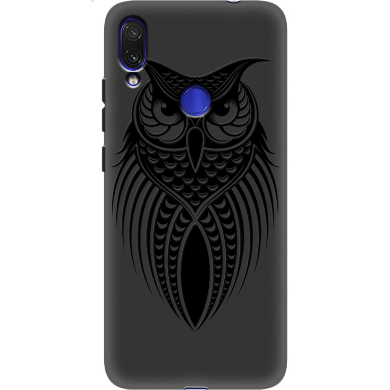 Черный чехол Uprint Xiaomi Redmi Note 7 Owl