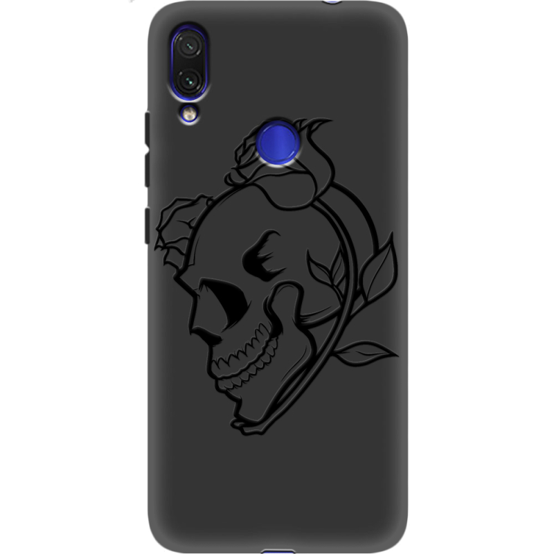 Черный чехол Uprint Xiaomi Redmi Note 7 Skull and Roses