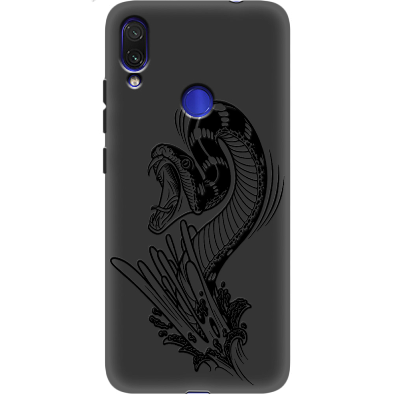 Черный чехол Uprint Xiaomi Redmi Note 7 Snake