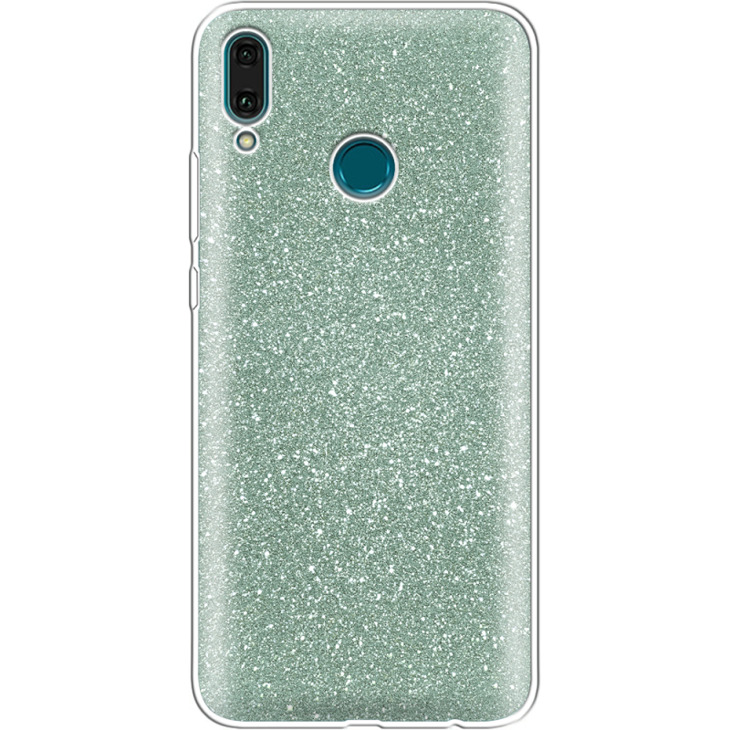 Чехол с блёстками Huawei Y9 2019 Зеленый