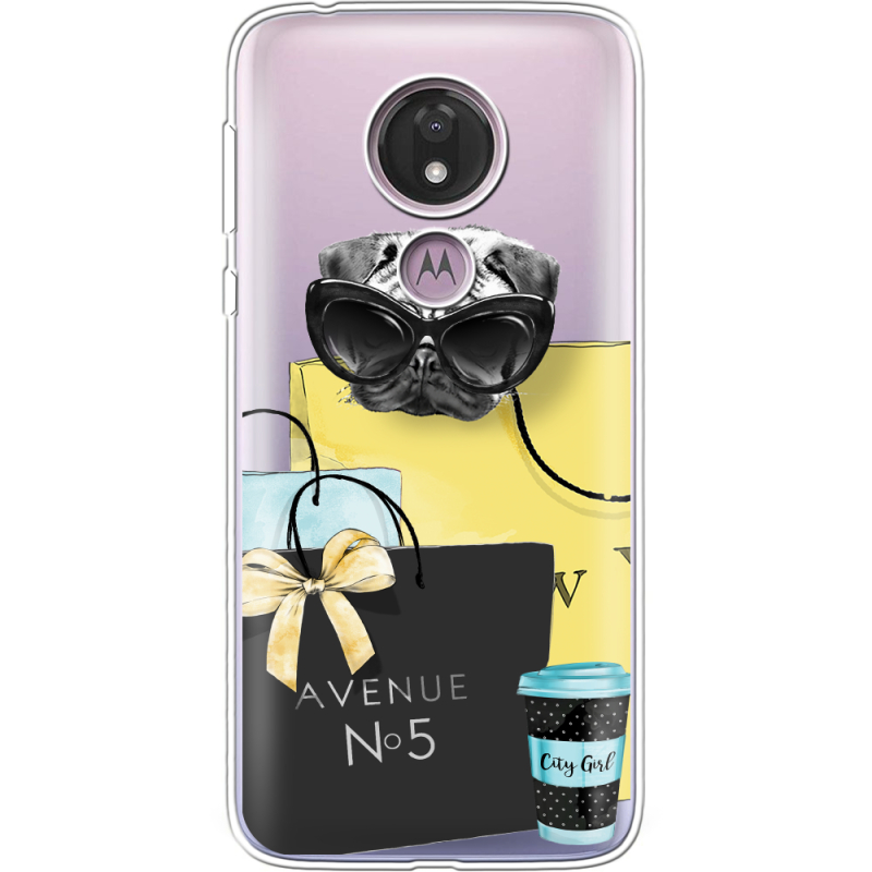 Прозрачный чехол Uprint Motorola Moto G7 Power XT1955 Fashion Pug