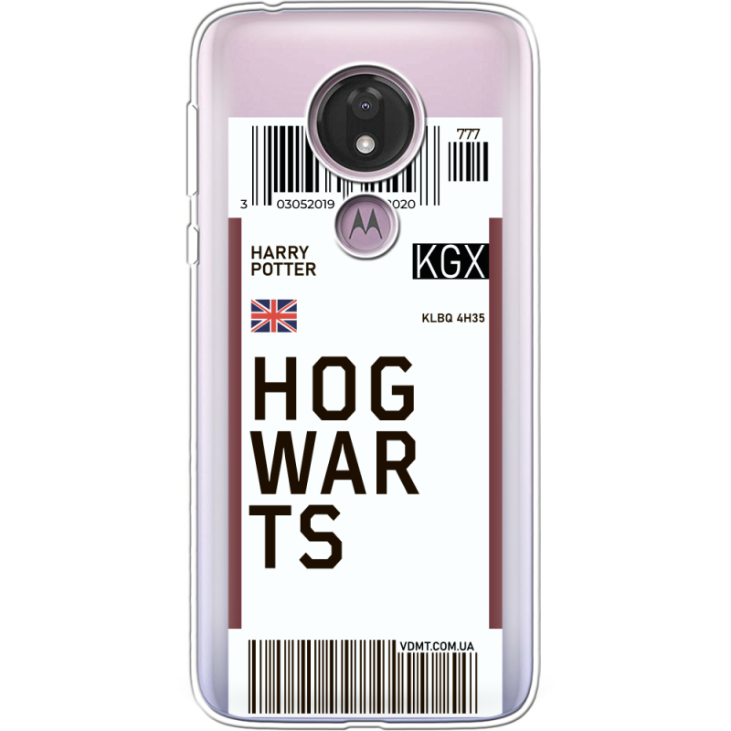 Прозрачный чехол Uprint Motorola Moto G7 Power XT1955 Ticket Hogwarts