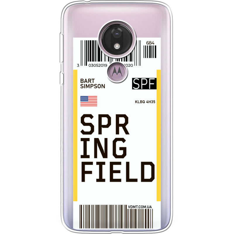 Прозрачный чехол Uprint Motorola Moto G7 Power XT1955 Ticket Springfield