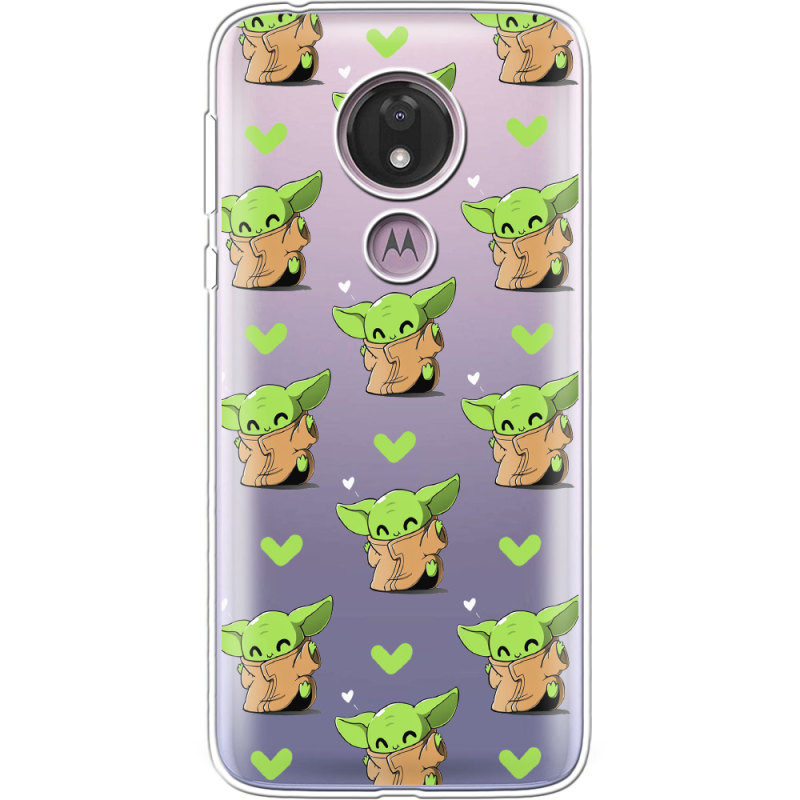 Прозрачный чехол Uprint Motorola Moto G7 Power XT1955 Pattern Baby Yoda