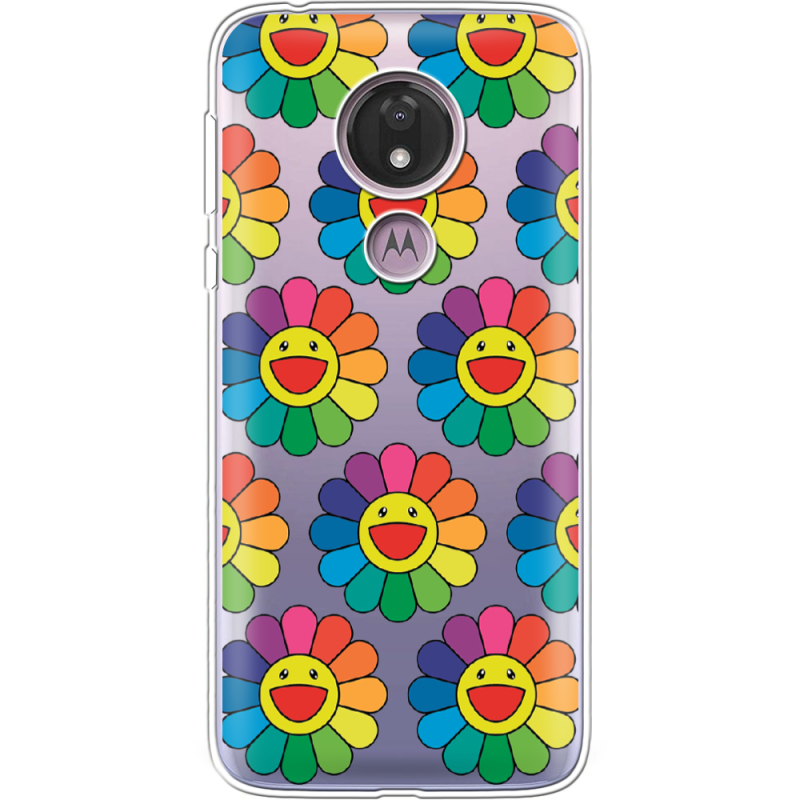 Прозрачный чехол Uprint Motorola Moto G7 Power XT1955 Hippie Flowers