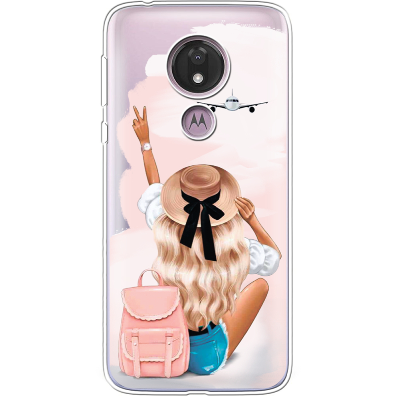 Прозрачный чехол Uprint Motorola Moto G7 Power XT1955 Travel Girl