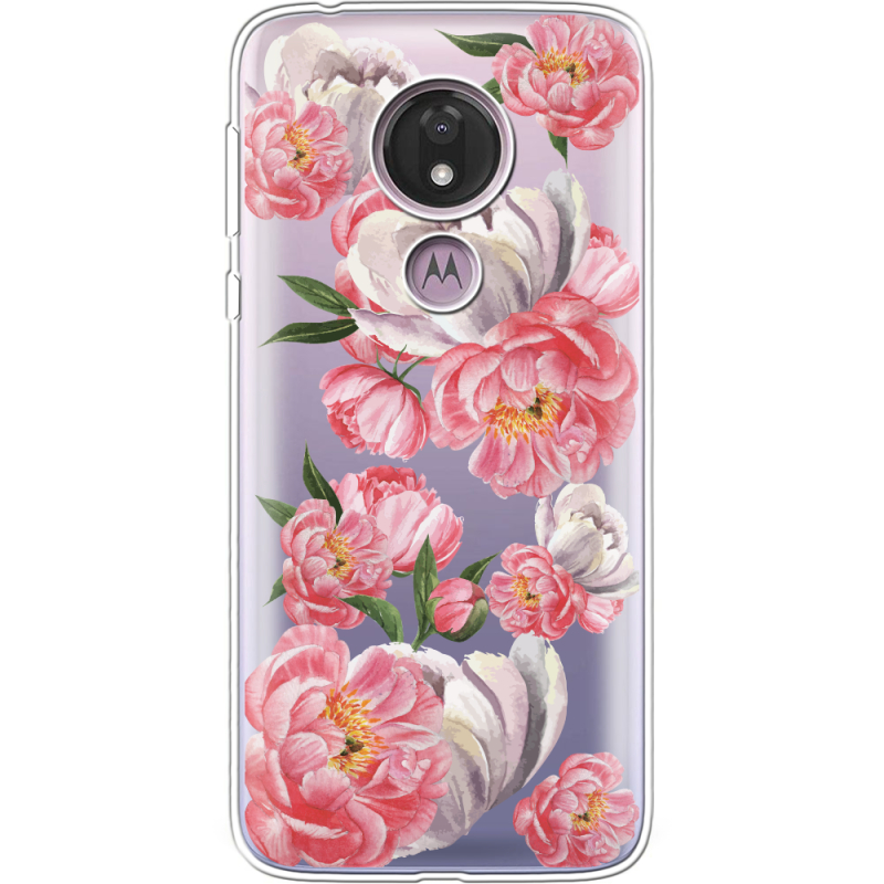 Прозрачный чехол Uprint Motorola Moto G7 Power XT1955 Peony Watercolor Style