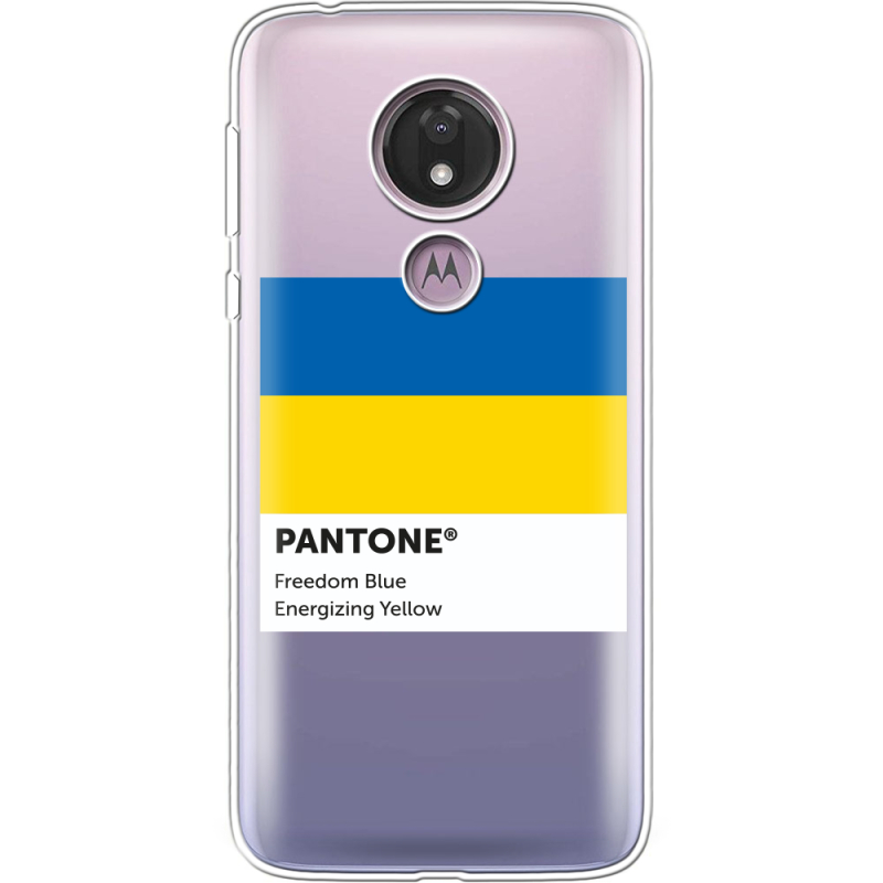 Прозрачный чехол Uprint Motorola Moto G7 Power XT1955 Pantone вільний синій