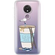Прозрачный чехол Uprint Motorola Moto G7 Power XT1955 Segull in Cofee Pool