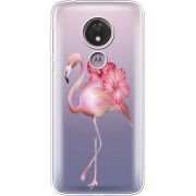 Прозрачный чехол Uprint Motorola Moto G7 Power XT1955 Floral Flamingo