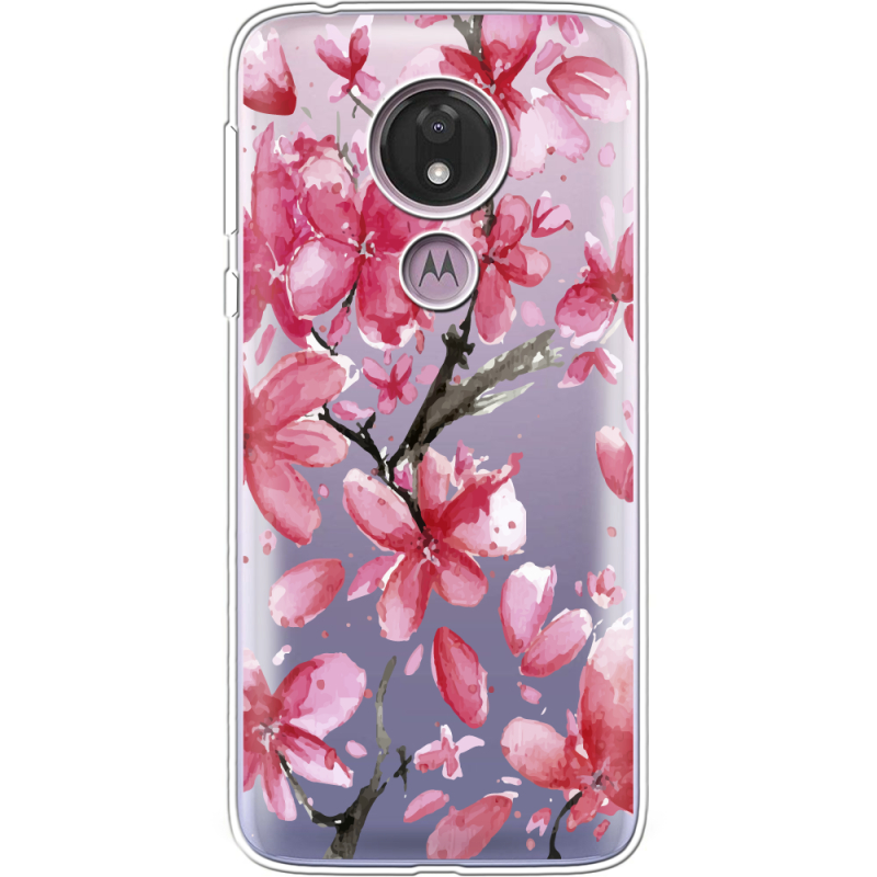 Прозрачный чехол Uprint Motorola Moto G7 Power XT1955 Pink Magnolia