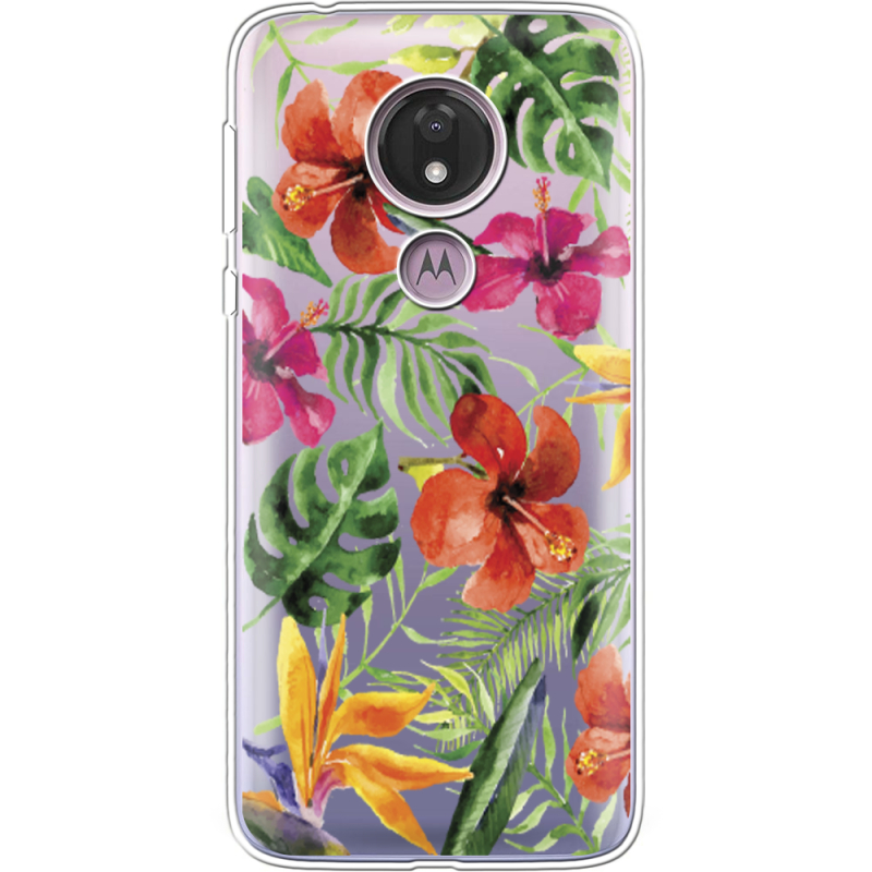 Прозрачный чехол Uprint Motorola Moto G7 Power XT1955 Tropical Flowers