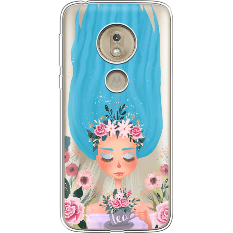 Прозрачный чехол Uprint Motorola Moto G7 Play XT1952 Blue Hair