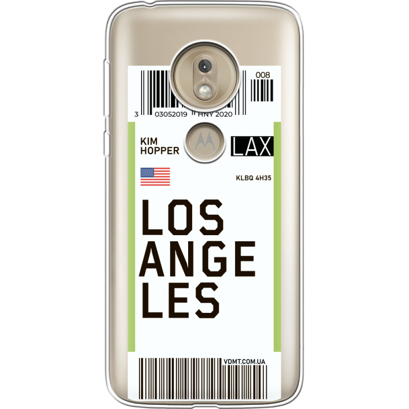 Прозрачный чехол Uprint Motorola Moto G7 Play XT1952 Ticket Los Angeles