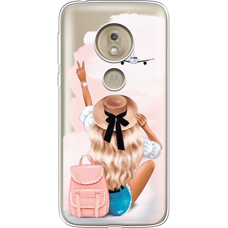 Прозрачный чехол Uprint Motorola Moto G7 Play XT1952 Travel Girl